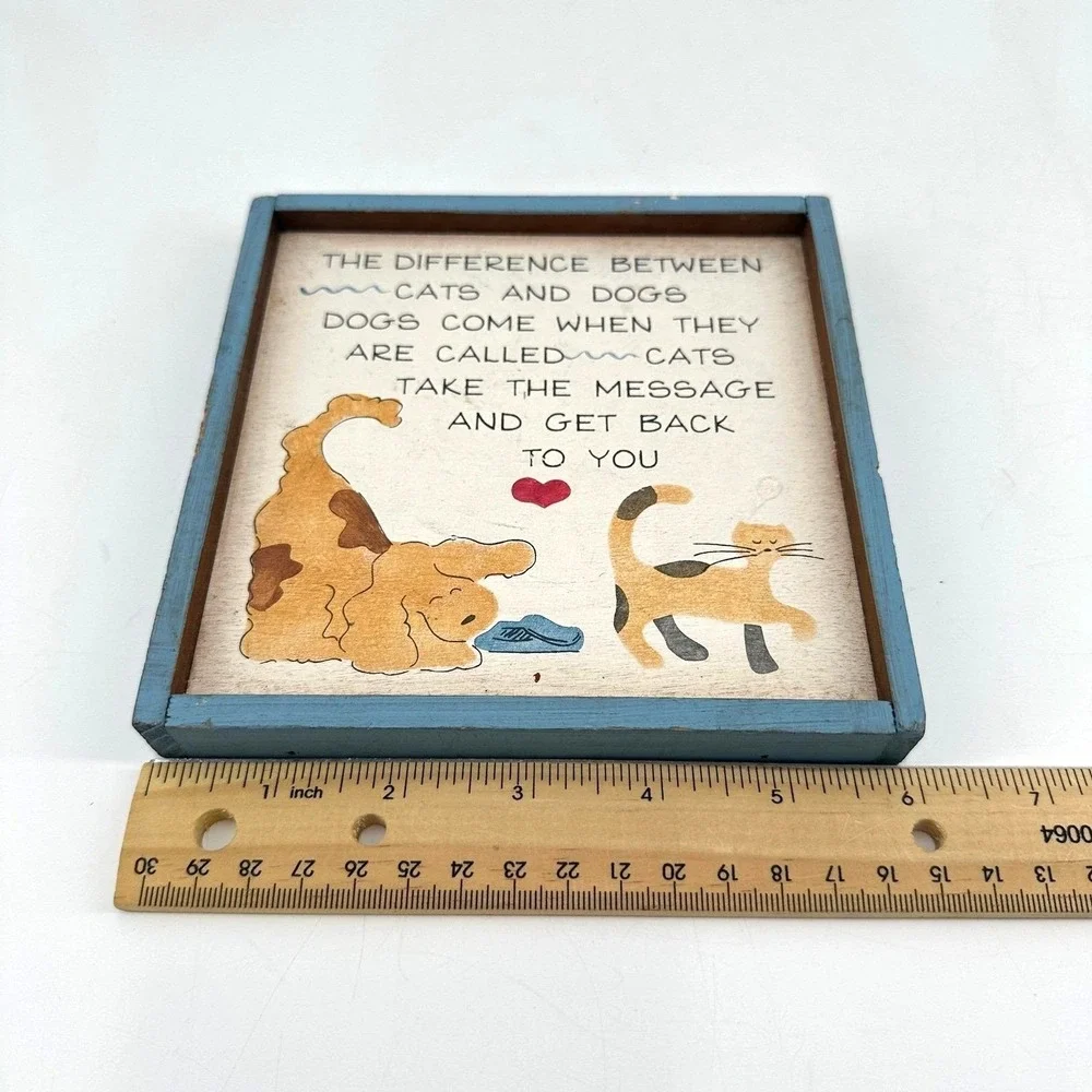 Grandmacore Funny Cat Dog‎ Wall Decor Vintage Farmhouse Pet Lover Sign